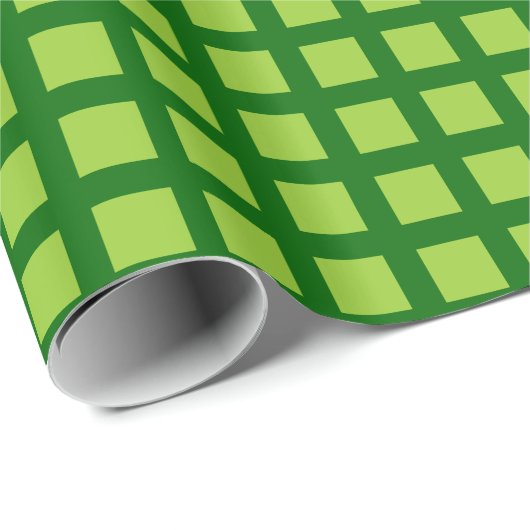 Plares 02 - Martian Green on Forest Green Geschenkpapier (Rolleneckpunkt)