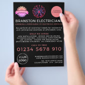 Plasma-Ball, elektrische Werbung Flyer (Hand)