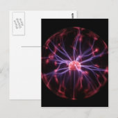 Plasma-Ball Postkarte (Vorne/Hinten)