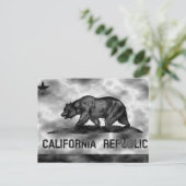 Plasma California Flag Postkarte (Stehend Vorderseite)