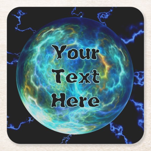 Plasma Electric Rechteckiger Pappuntersetzer (Vorderseite)