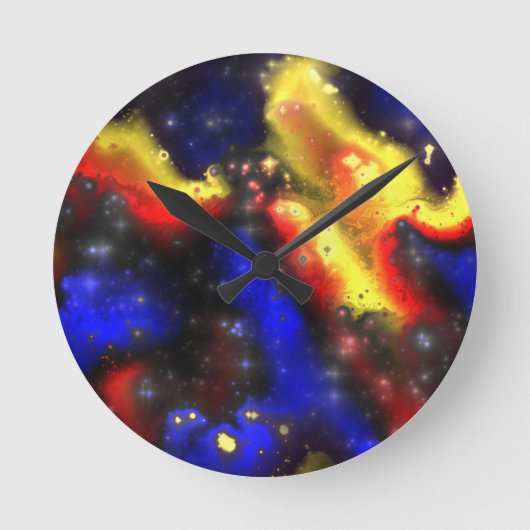 plasma fractal pattern runde wanduhr (Vorderseite)