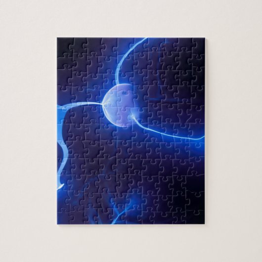 Plasma globa, Plasmakugel, blauer Plasmaball Puzzle (Vertikal)
