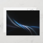 Plasma-Hintergrund für blaues Fraktal Postkarte (Vorne/Hinten)