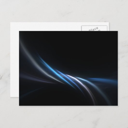 Plasma-Hintergrund für blaues Fraktal Postkarte (Vorne/Hinten)