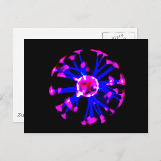 Plasma-Kugel Postkarte (Vorne/Hinten)