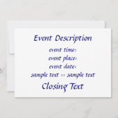 Plasma Magen Bar/Bat Mitzvah Einladung (Rückseite)