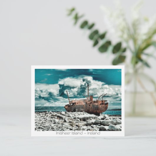 Plassey Wreck Postkarte (Stehend Vorderseite)