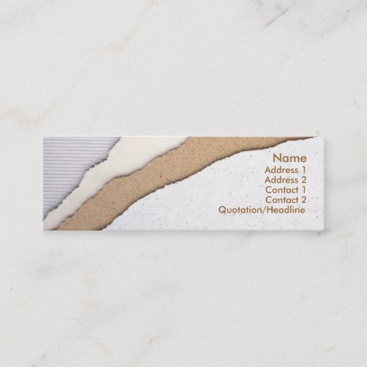 Plaster Coating Business Card Mini Visitenkarte (Vorderseite)