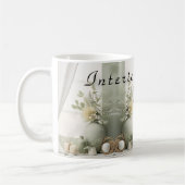 Plaster Rose Business-ID-Abzeichen Kaffeetasse (Links)
