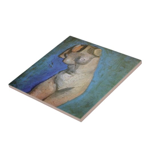 Plaster Statuette Female Torso von Vincent van Gog Fliese (Seite)