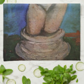 Plaster Statuette Female Torso von Vincent van Gog Geschirrtuch (Gefaltet)