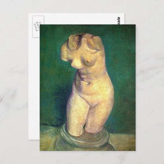 Plaster Statuette Female Torso von Vincent van Gog Postkarte (Vorne/Hinten)