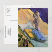 Plaster Statuette Rose 2 Novels Van Gogh Fine Art Postkarte (Vorne/Hinten)