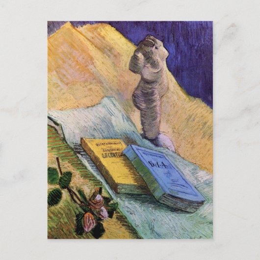 Plaster Statuette Rose 2 Novels Van Gogh Fine Art Postkarte (Vorderseite)