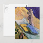 Plaster Statuette, Rose und Romane - van Gogh Postkarte (Vorne/Hinten)