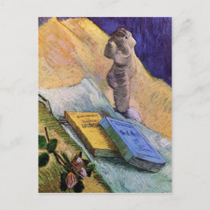Plaster Statuette, Rose und Romane - van Gogh Postkarte