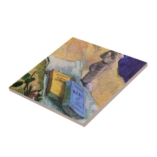 Plaster Statuette Rose und Romane Vincent van Gogh Fliese (Seite)