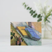 Plaster Statuette Rose und Romane Vincent van Gogh Postkarte (Stehend Vorderseite)