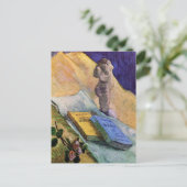 Plaster Statuette Rose und Romane Vincent van Gogh Postkarte (Stehend Vorderseite)