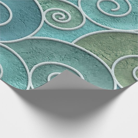 Plaster wall seamless texture with swirls pattern, geschenkpapier (Ecke)