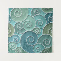 Plaster wall seamless texture with swirls pattern,