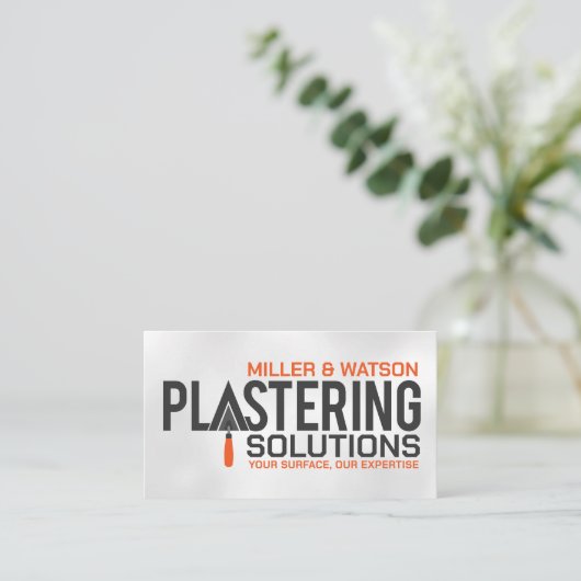 Plasterdienste Visitenkarte (Stehend Vorderseite)