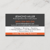 Plasterdienste Visitenkarte (Rückseite)