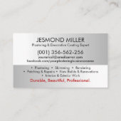 Plasterdienste Visitenkarte (Rückseite)