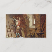 Plasterer, c.1807 (Öl auf Platte) Visitenkarte (Rückseite)