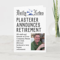 Plasterer-Rentenkarte zur Personalisierung