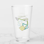 Plasterer Stickman Glas (Rückseite)