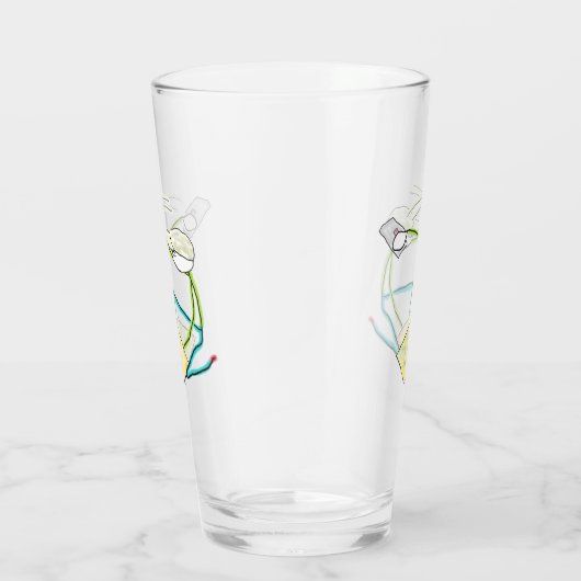 Plasterer Stickman Glas (Rechts)