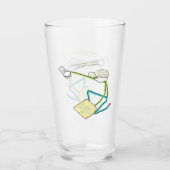 Plasterer Stickman Glas (Vorderseite)