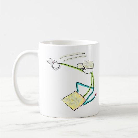 Plasterer Stickman Kaffeetasse (Links)