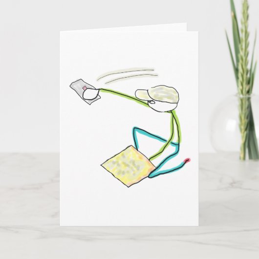 Plasterer Stickman Karte (Vorderseite)