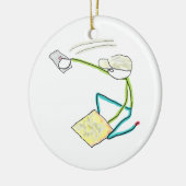 Plasterer Stickman Keramik Ornament (Links)