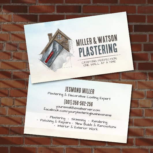 Plastering Services Drywall Professional Visitenkarte