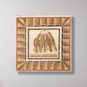 Plasterung, die fünf Drosseln, von EL-Jem Leinwanddruck