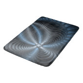 Plastic Blue Gray 3D Fraktal Kunst Modernes Abstra Badematte (Schrägansicht)