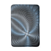 Plastic Blue Gray 3D Fraktal Kunst Modernes Abstra Badematte (Vorderseite Vertikal)