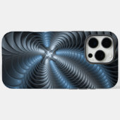 Plastic Blue Gray 3D Fraktal Kunst Modernes Abstra Case-Mate iPhone Hülle (Rückseite (Horizontal))