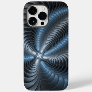 Plastic Blue Gray 3D Fraktal Kunst Modernes Abstra Case-Mate iPhone 14 Pro Max Hülle