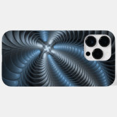 Plastic Blue Gray 3D Fraktal Kunst Modernes Abstra Case-Mate iPhone Hülle (Rückseite (Horizontal))