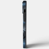 Plastic Blue Gray 3D Fraktal Kunst Modernes Abstra Case-Mate iPhone Hülle (Rückseite / Links)
