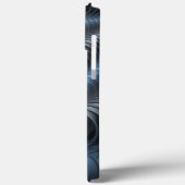 Plastic Blue Gray 3D Fraktal Kunst Modernes Abstra Case-Mate iPhone Hülle (Rückseite / Links)