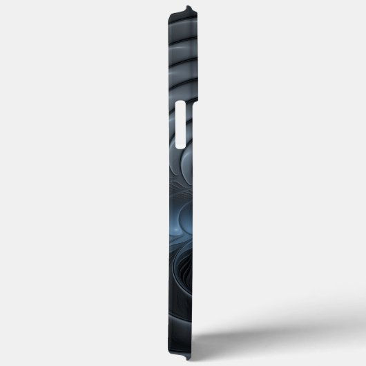 Plastic Blue Gray 3D Fraktal Kunst Modernes Abstra Case-Mate iPhone Hülle (Rückseite / Rechts)