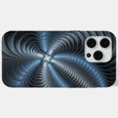Plastic Blue Gray 3D Fraktal Kunst Modernes Abstra Case-Mate iPhone Hülle (Rückseite (Horizontal))