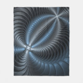Plastic Blue Gray 3D Fraktal Kunst Modernes Abstra Fleecedecke (Vorderseite)