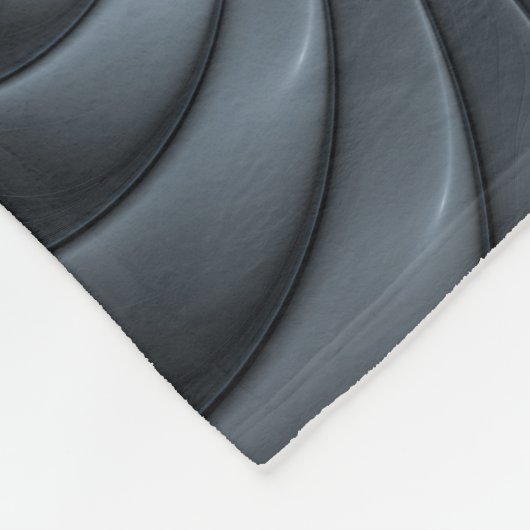 Plastic Blue Gray 3D Fraktal Kunst Modernes Abstra Fleecedecke (Ecke)